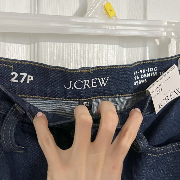 NWT J. Crew High-rise denim trouser jean, Sz. 27P, Resin Rinse - Picture 5 of 6